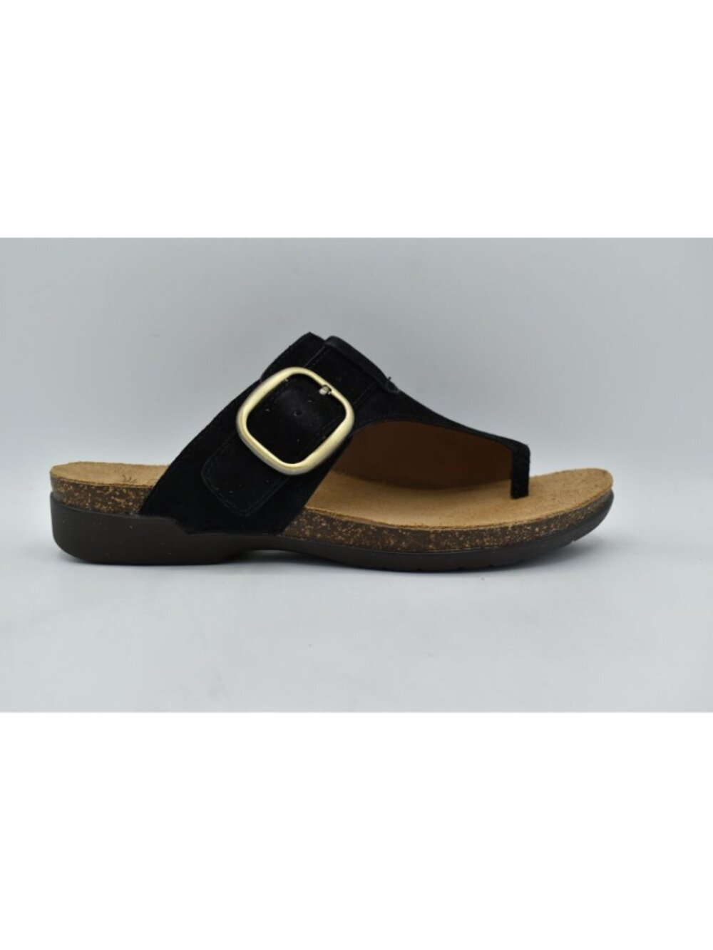 Dansko Womens EU Size 37 Rylee Black Suede Buckle Toe Loop Sandals Shoes - Picture 6 of 11